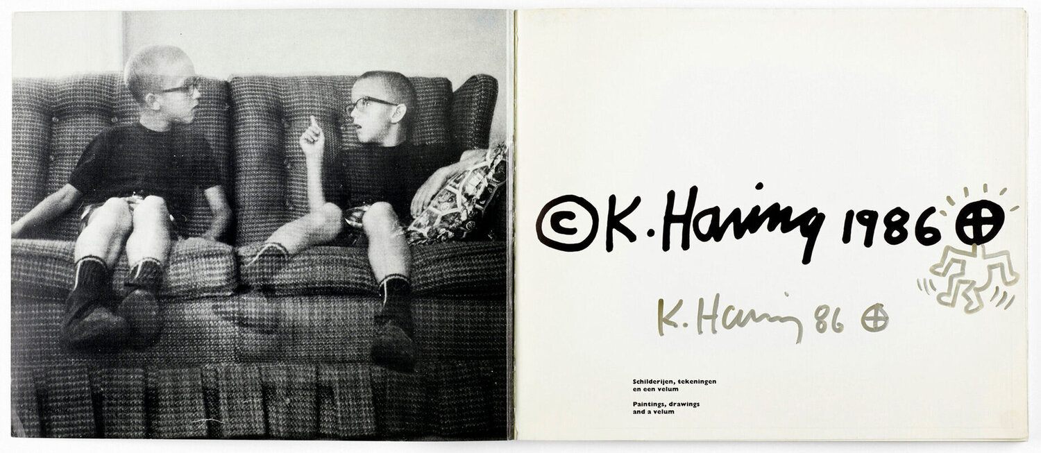 Keith Haring Stedelijk Museum drawing & catalogue (Keith Haring drawing 1986) Keith Haring Werk auf Papier zu verkaufen