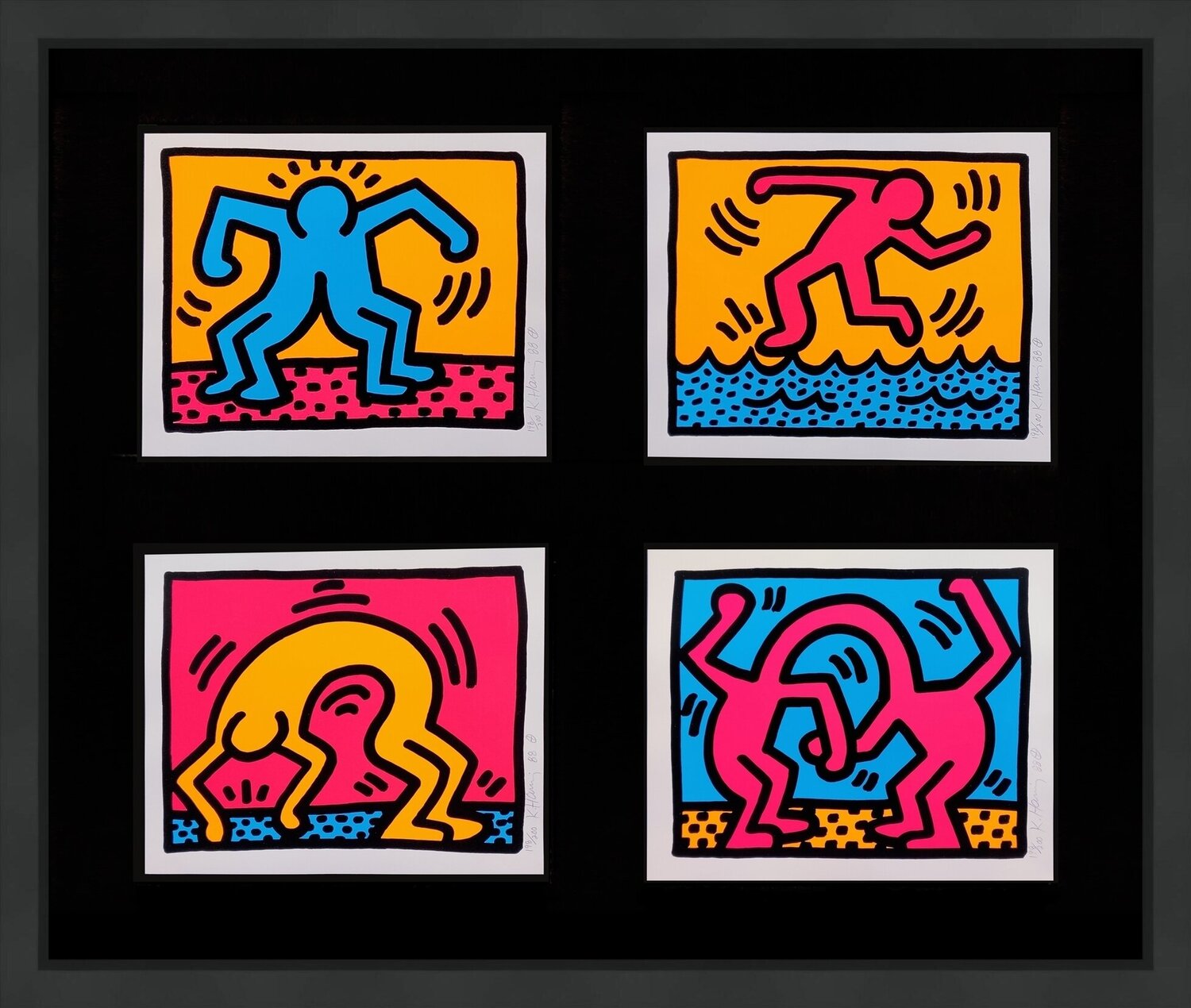 POP SHOP II (SET OF 4 SIGNED SCREEN PRINTS) Keith Haring Druck zu verkaufen