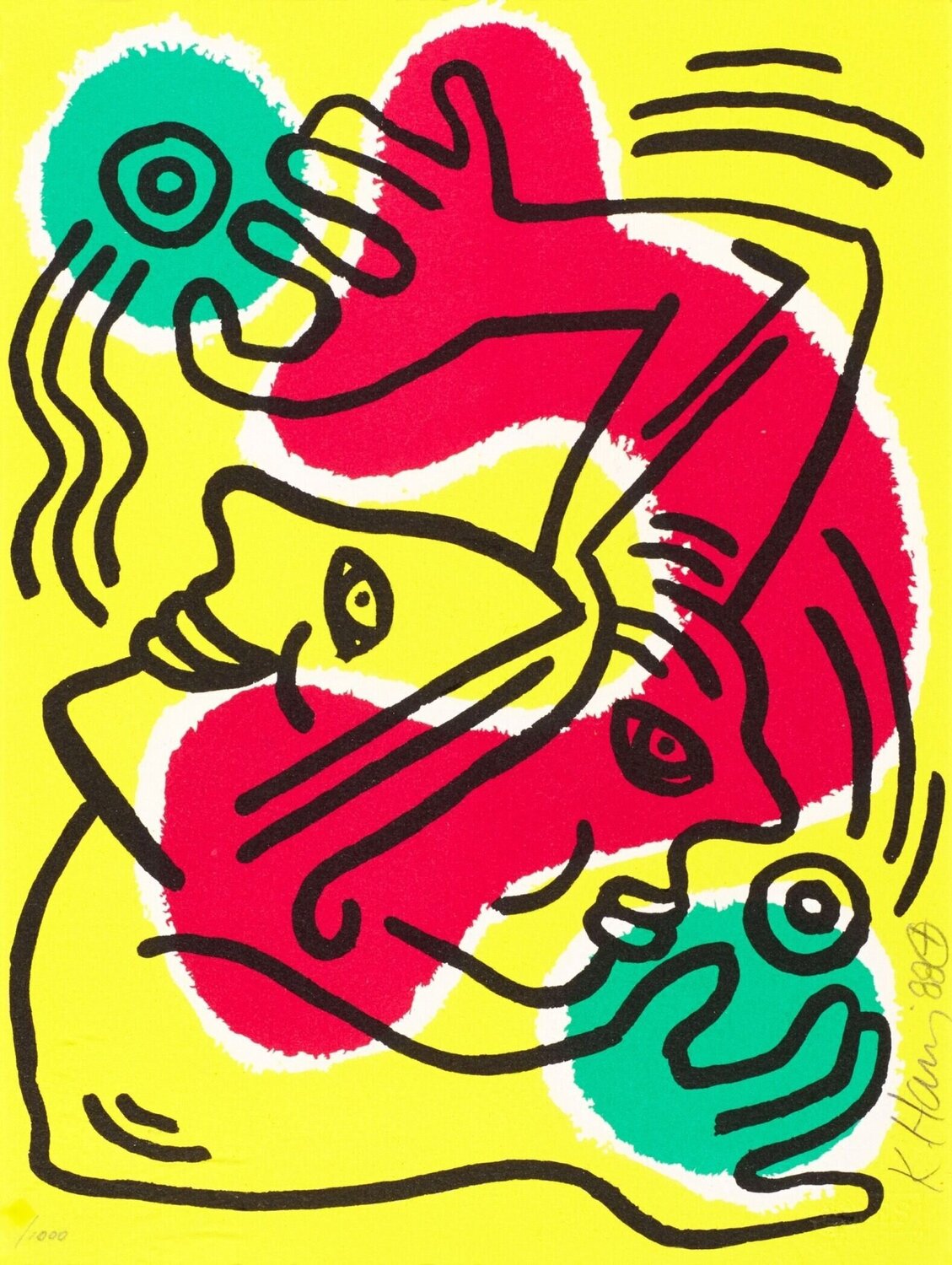 INTERNATIONAL VOLUNTEER DAY Keith Haring Stampa in vendita