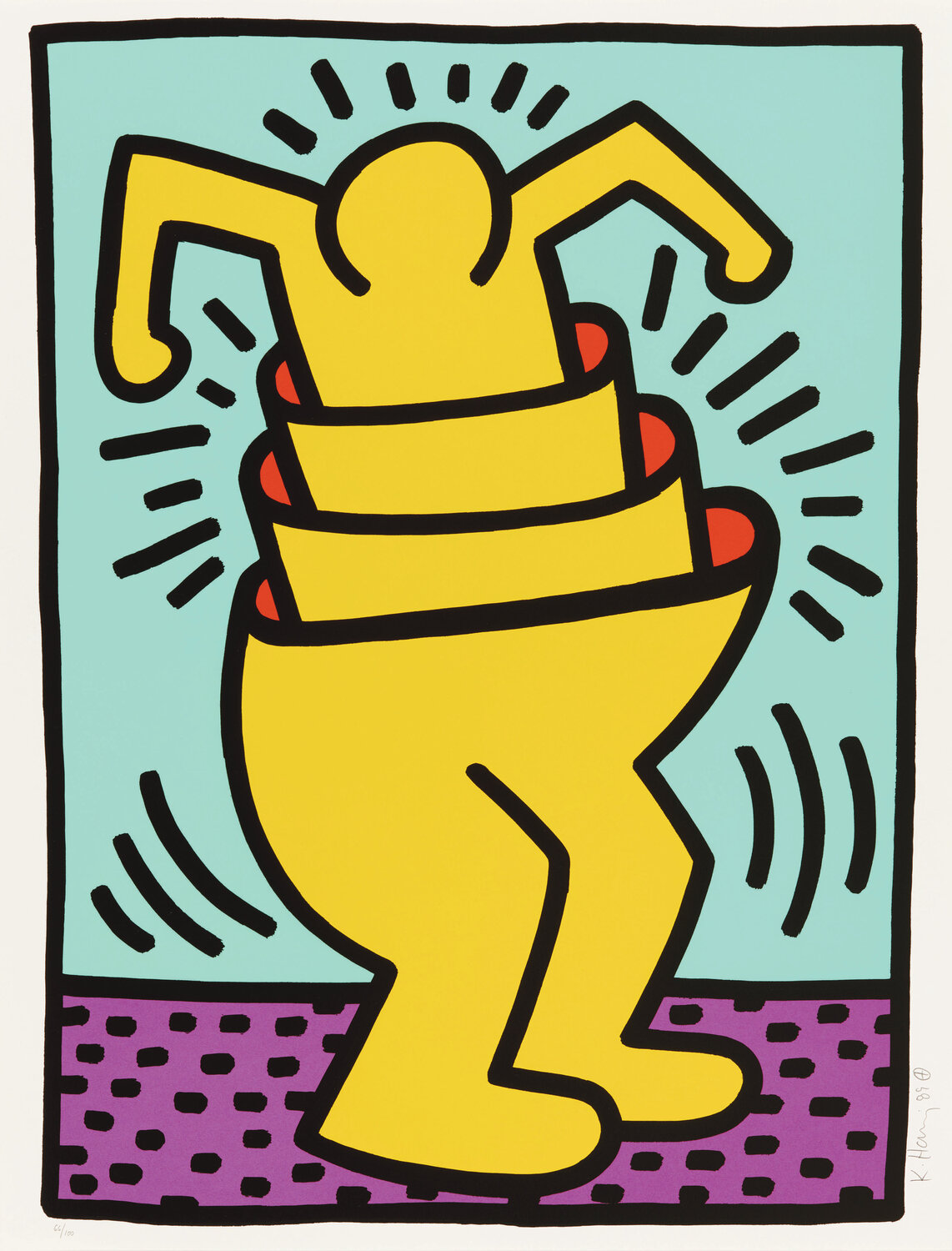 Untitled (Cup Man) Keith Haring Afdruk te koop