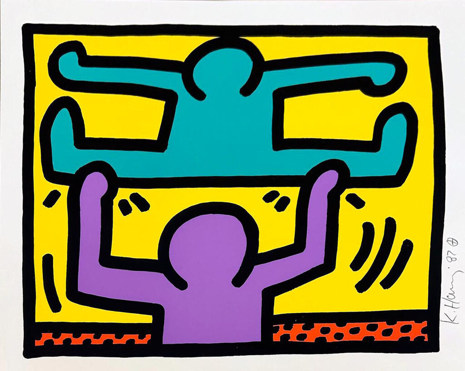 Pop Shop I (D) Keith Haring Afdruk te koop