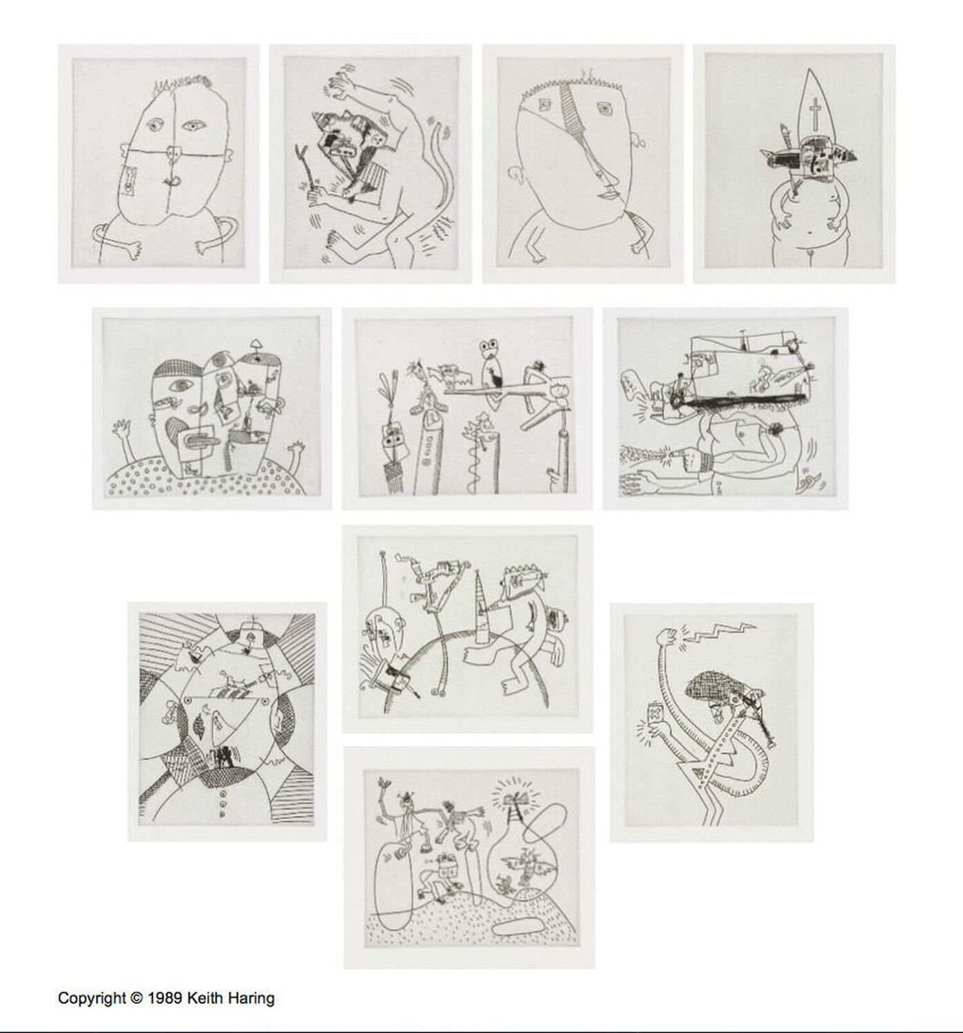 Untitled (with Sean Kalish) Keith Haring Druck zu verkaufen