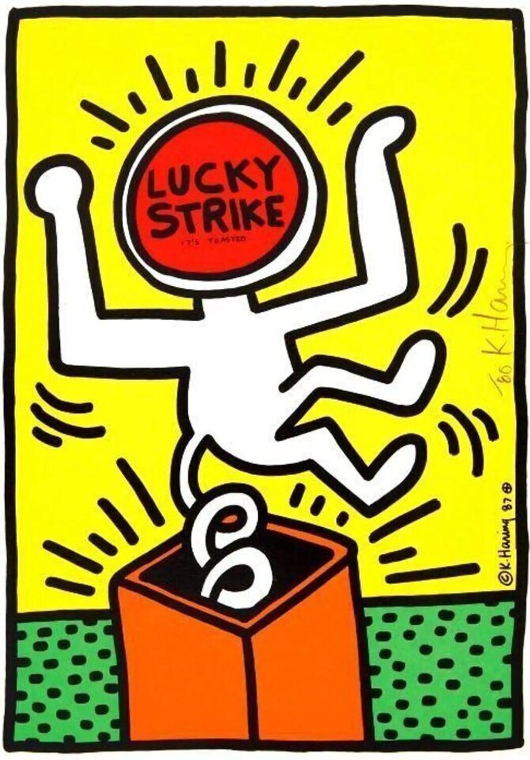 Lucky Strike Keith Haring Druck zu verkaufen