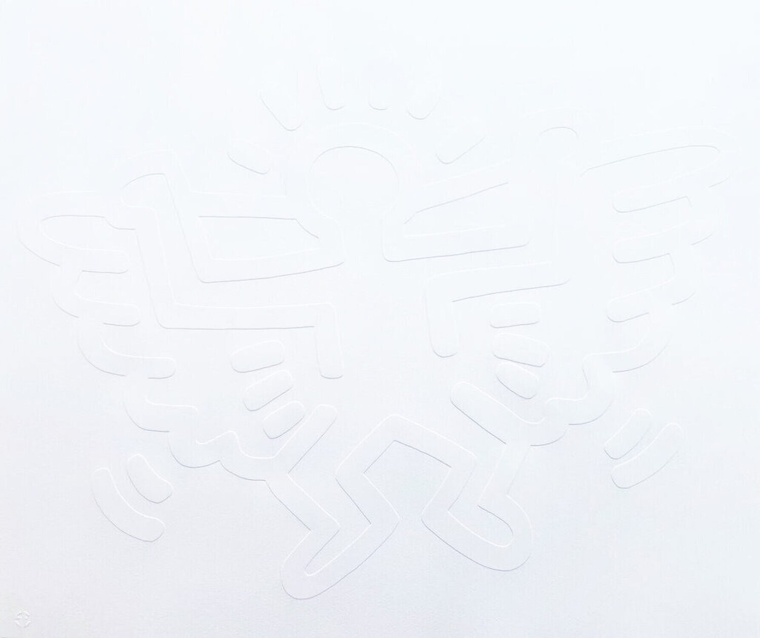White Icons (C) - Winged Angel Keith Haring Stampa in vendita