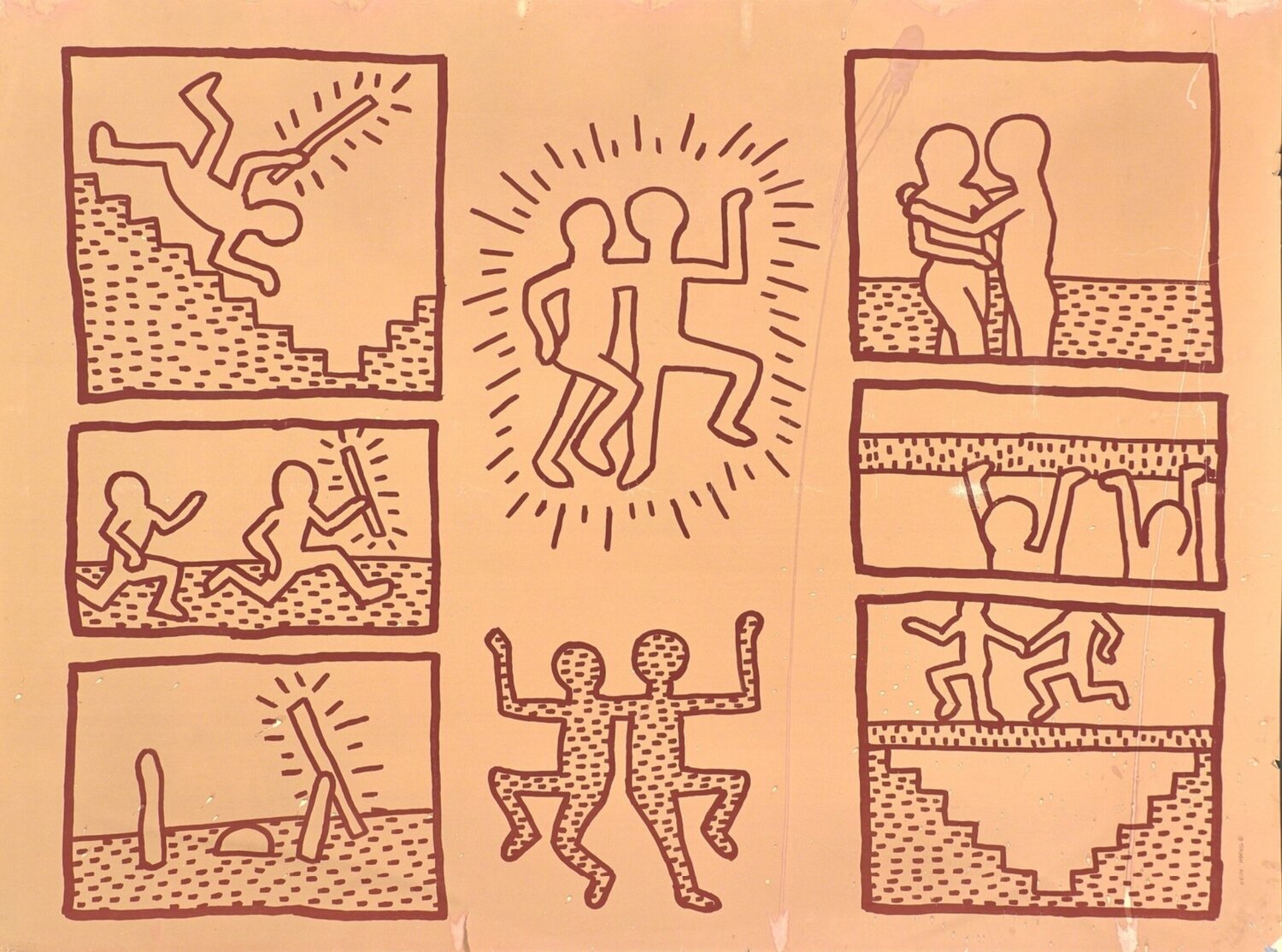 UNTITLED ('BLUEPRINT' JAN 15, 1981) Keith Haring Stampa in vendita