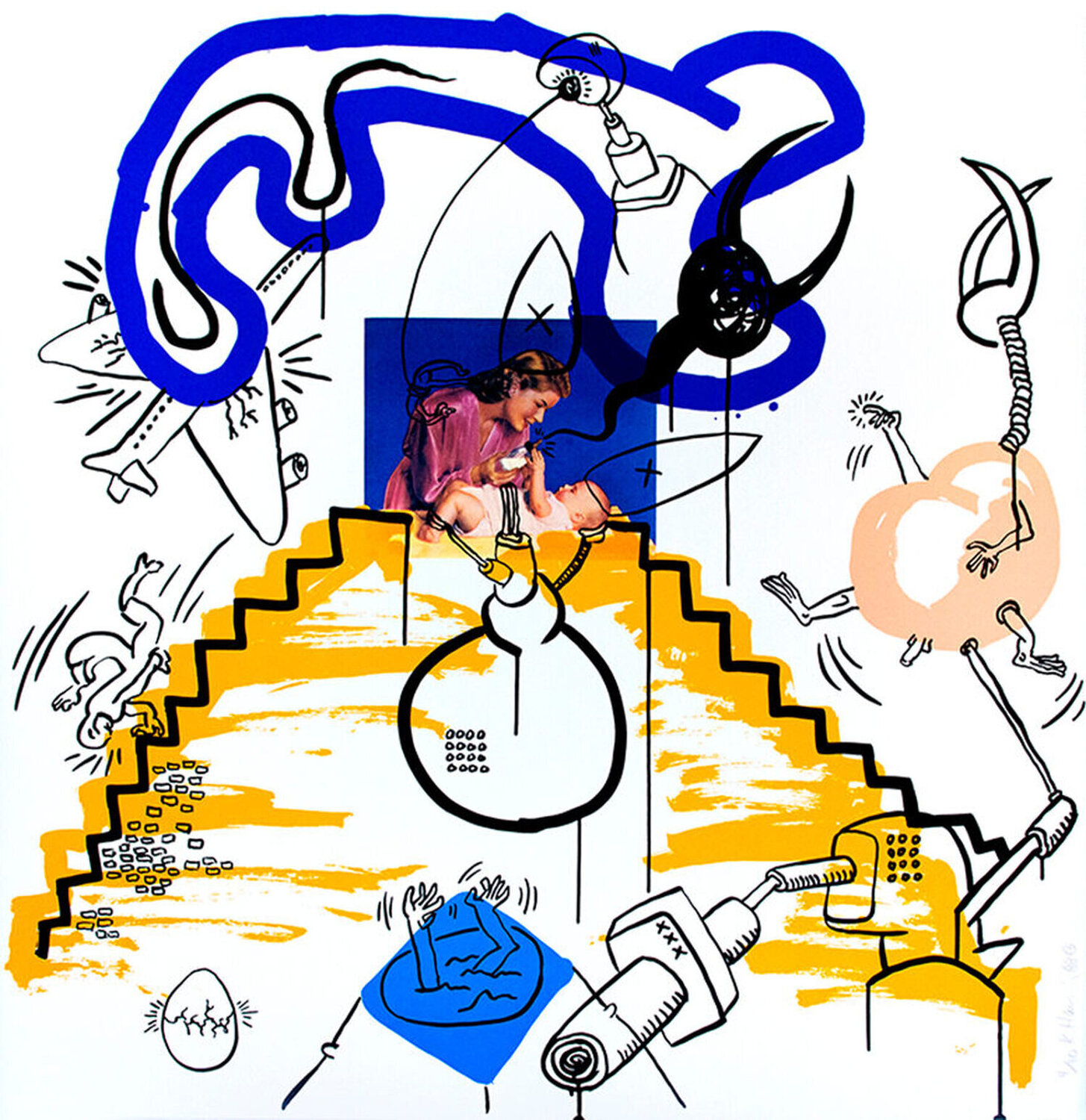 One Plate, from The Apocalypse Suite Keith Haring Stampa in vendita