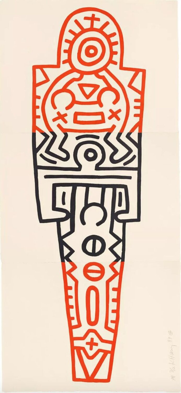 Totem Keith Haring Afdruk te koop