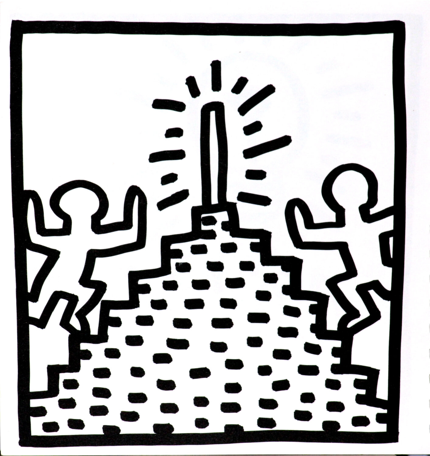 Untitled (Pyramid Steppers) Keith Haring Print for sale