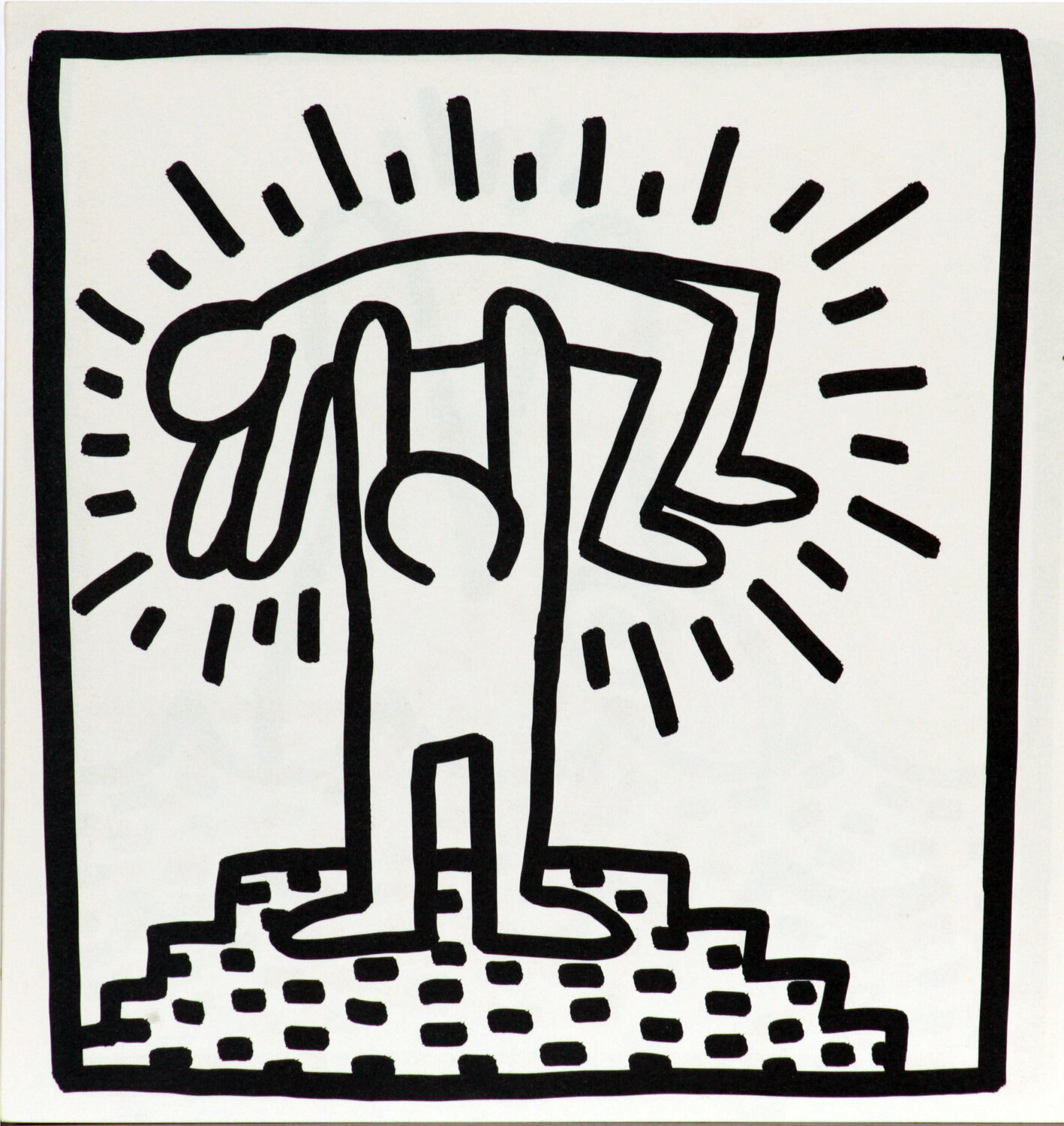 Untitled (Holding Up) Keith Haring Print for sale
