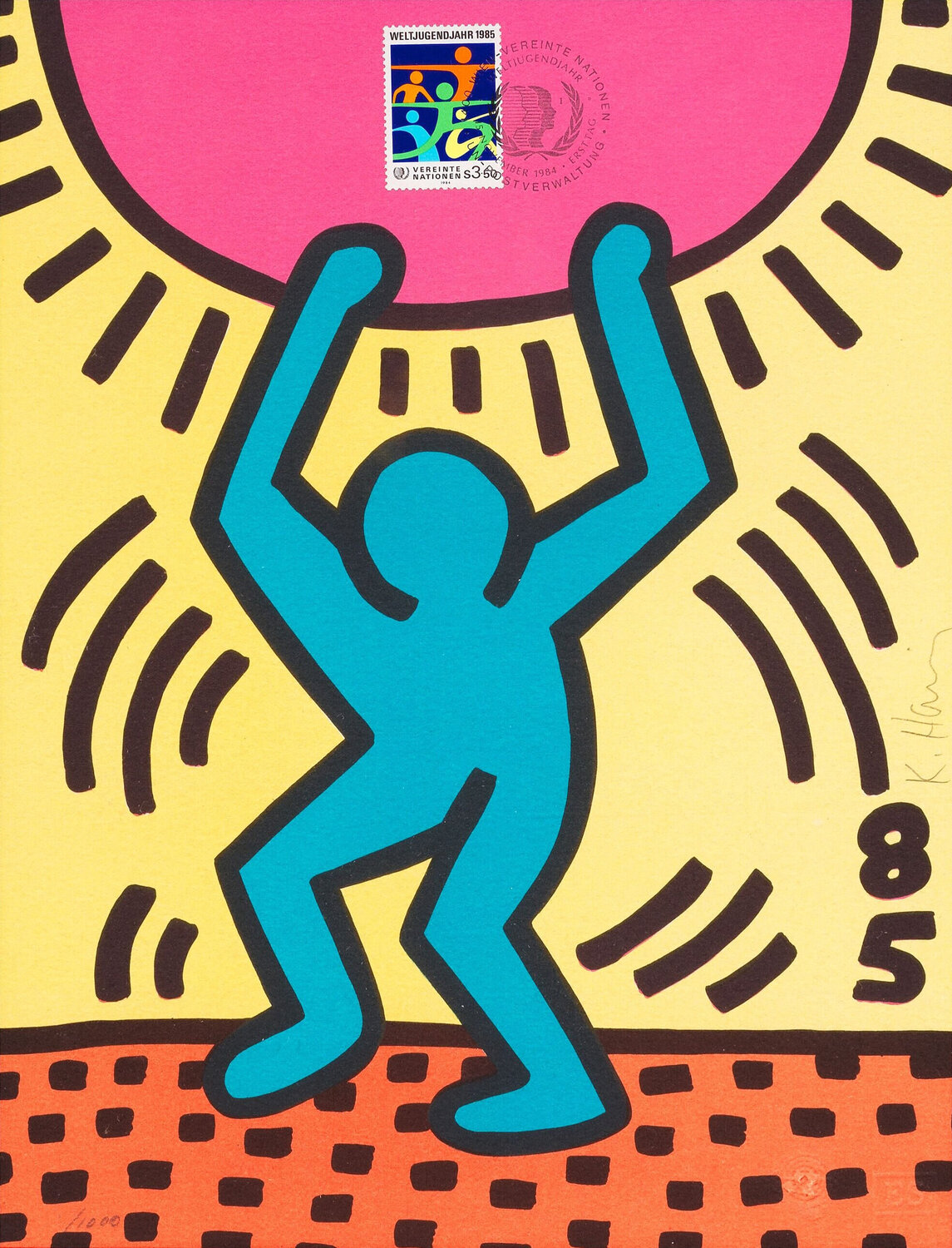International Youth Year Keith Haring Print for sale