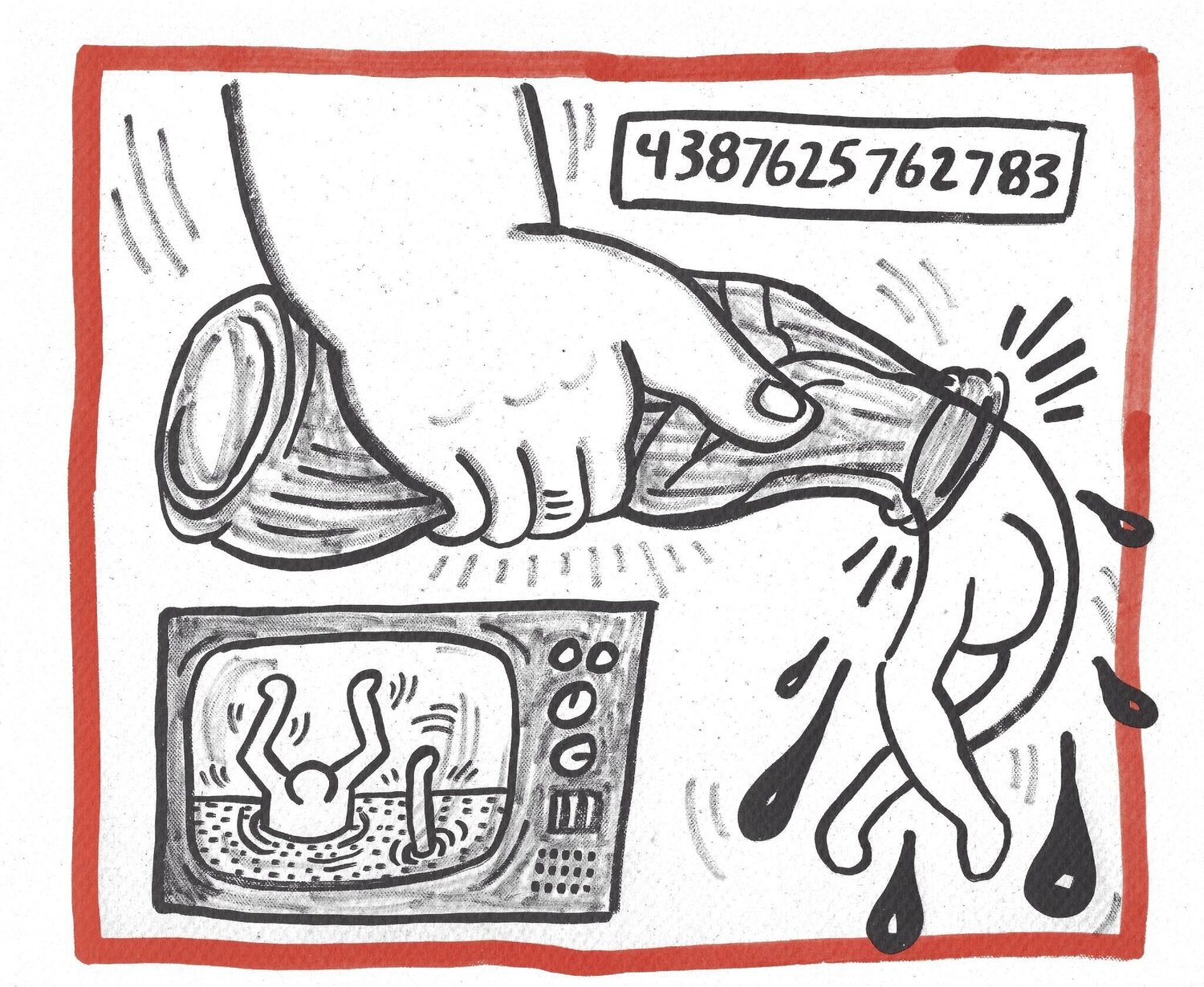 Untitled (from Against All Odds, 20 Drawings) Keith Haring Print for sale