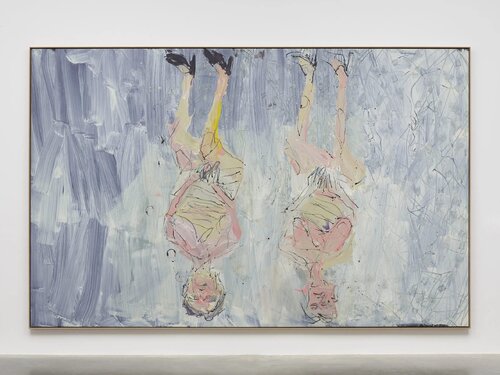 Oh ho, siamo ritornati, am deutschen Wesen, Weltgenesungsbild (Oh ho, Siamo ritornati, through the German Spirit, World-Healing Image) van Georg Baselitz, Schilderij te koop op Singulart