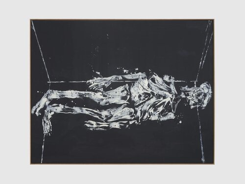 Schwarzweiß im Bett (Black and White in Bed) van Georg Baselitz, Schilderij te koop op Singulart