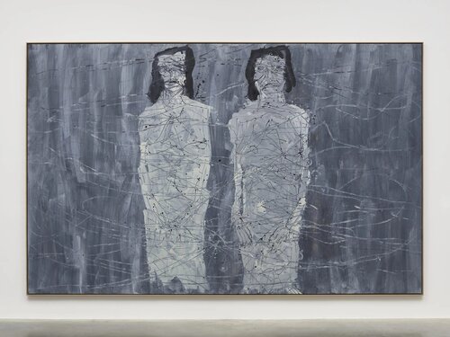 Die Maschine malt zweimal A. A. (The Machine Paints A. A. Twice) van Georg Baselitz, Schilderij te koop op Singulart