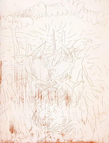 Wolkenbad van Georg Baselitz, Werk op papier te koop op Singulart