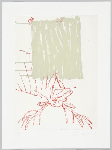 Hirsch, wo (red) van Georg Baselitz, Afdruk te koop op Singulart