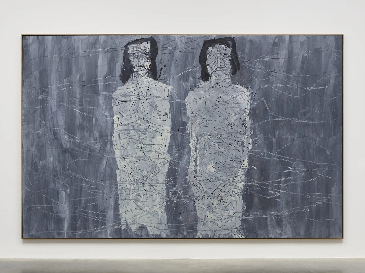 Die Maschine malt zweimal A. A. (The Machine Paints A. A. Twice) Georg Baselitz Originalgemälde zu verkaufen