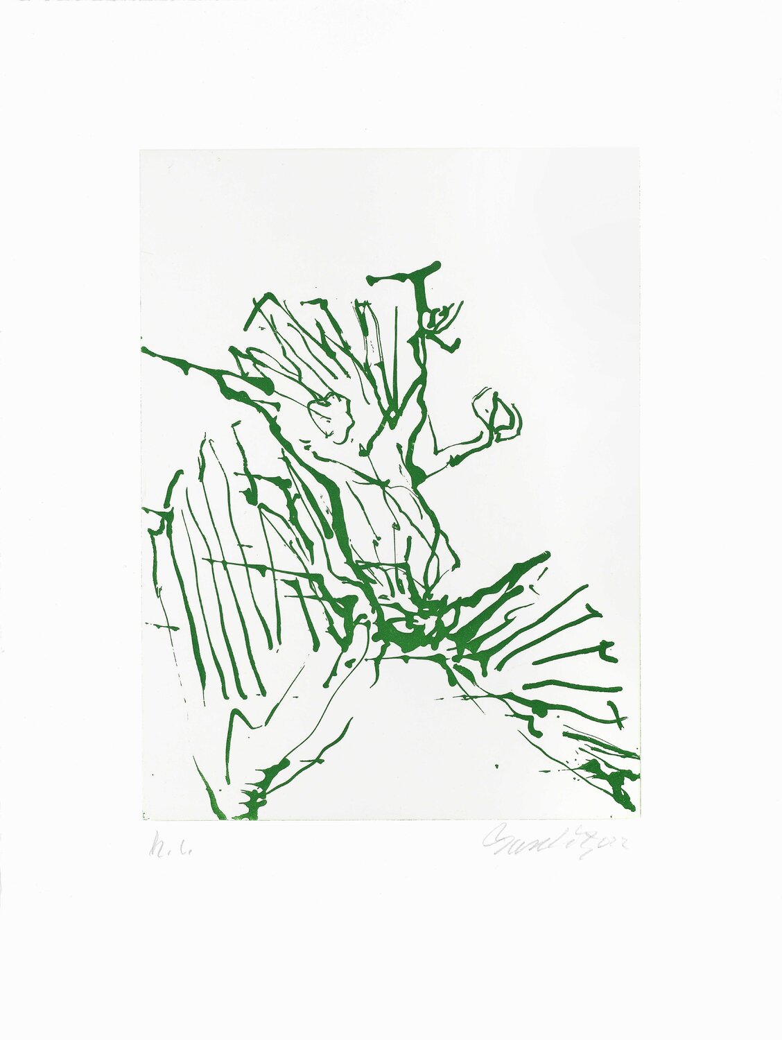 Adler (green) Georg Baselitz