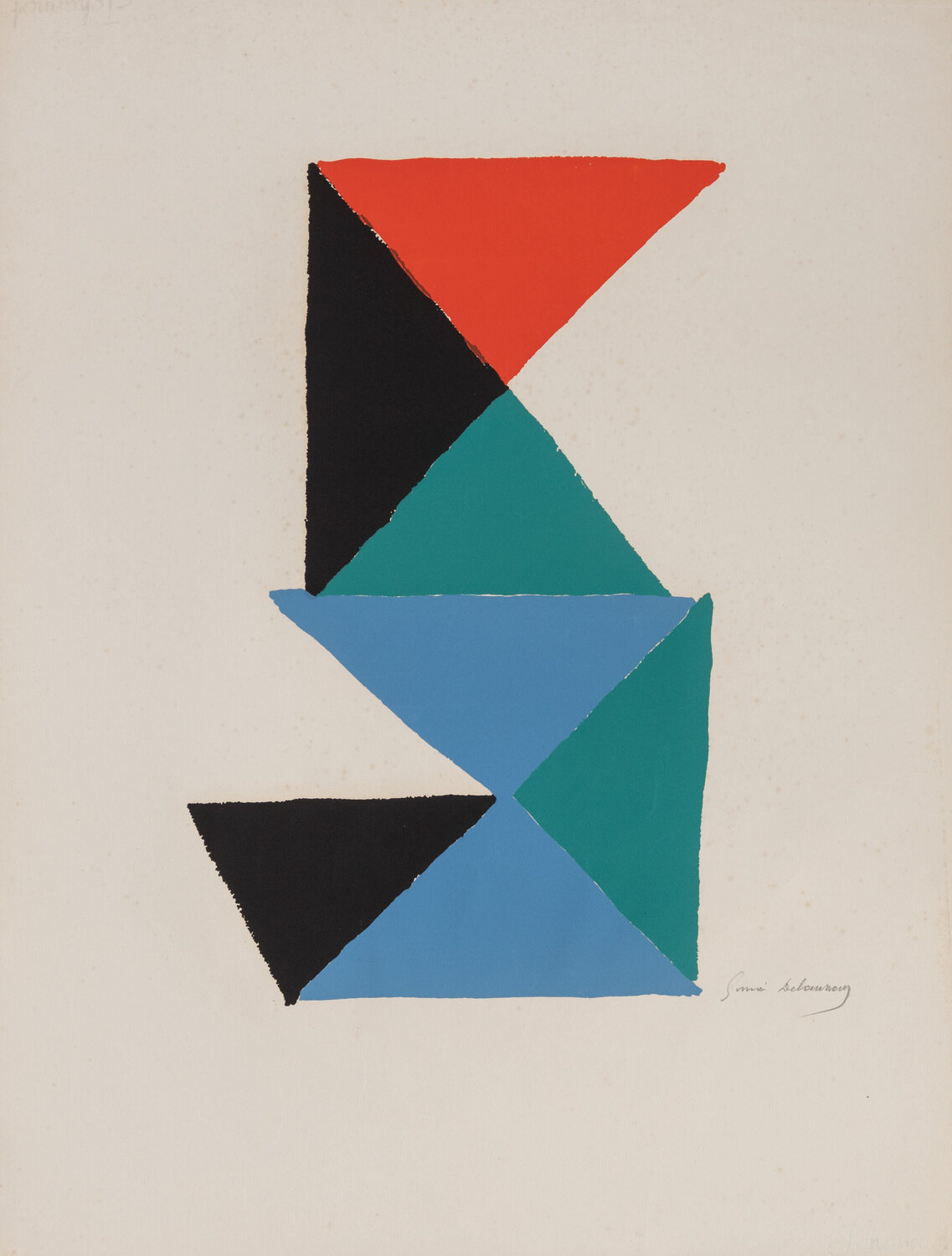 Composition with triangles Sonia Delaunay Print for sale
