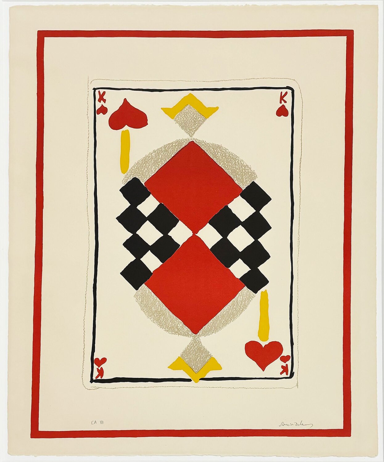 King of Hearts Sonia Delaunay Druck zu verkaufen