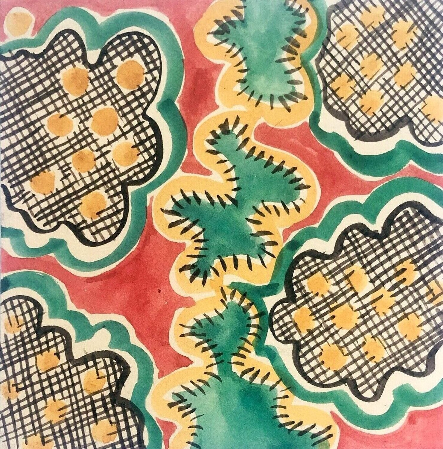 Composition Sonia Delaunay Werk op papier te koop