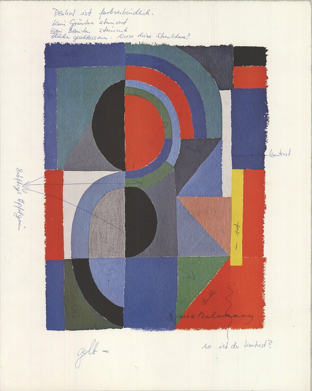 Viertel/Quarters Sonia Delaunay Druck zu verkaufen
