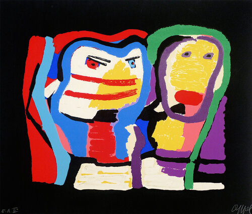 Deux Personnages di Karel Appel, Stampa in vendita su Singulart