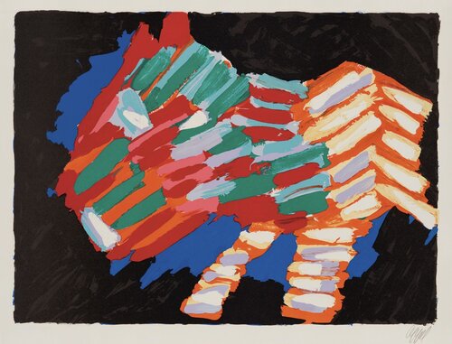 Cat in the Night di Karel Appel, Stampa in vendita su Singulart