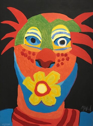 Le Dompteur a la rose from the Circus series di Karel Appel, Stampa in vendita su Singulart