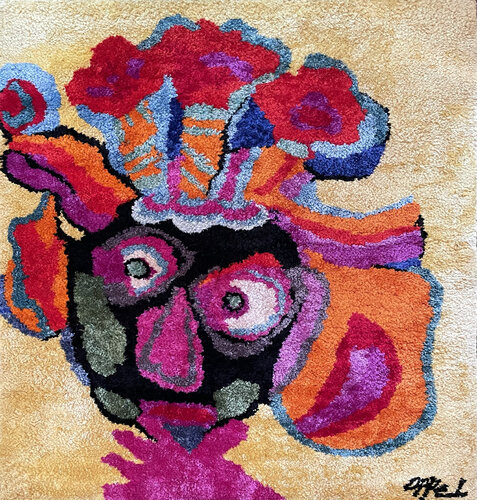 Head With Empty Ears van Karel Appel, Textiel te koop op Singulart