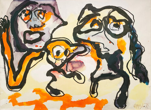 Figures van Karel Appel, Werk op papier te koop op Singulart