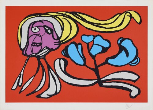 Floating Flower Passion (Red)  by Karel Appel, 인쇄 for Sale on Singulart