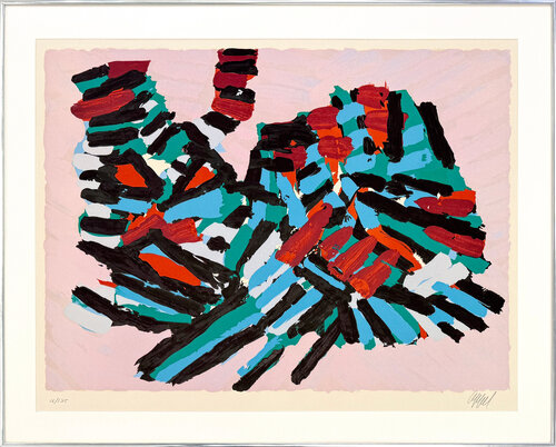 About A Cat (framed hand signed lithograph) by Karel Appel, 인쇄 for Sale on Singulart