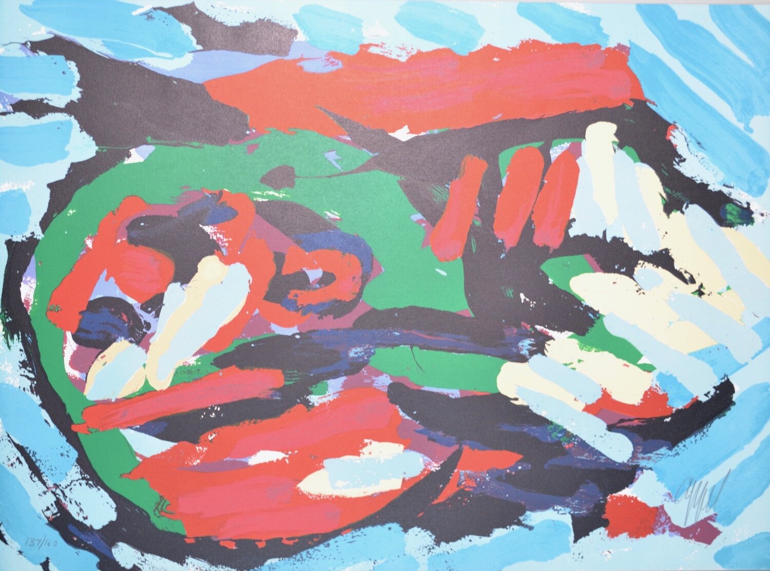 Flying head over ocean Karel Appel Druck zu verkaufen