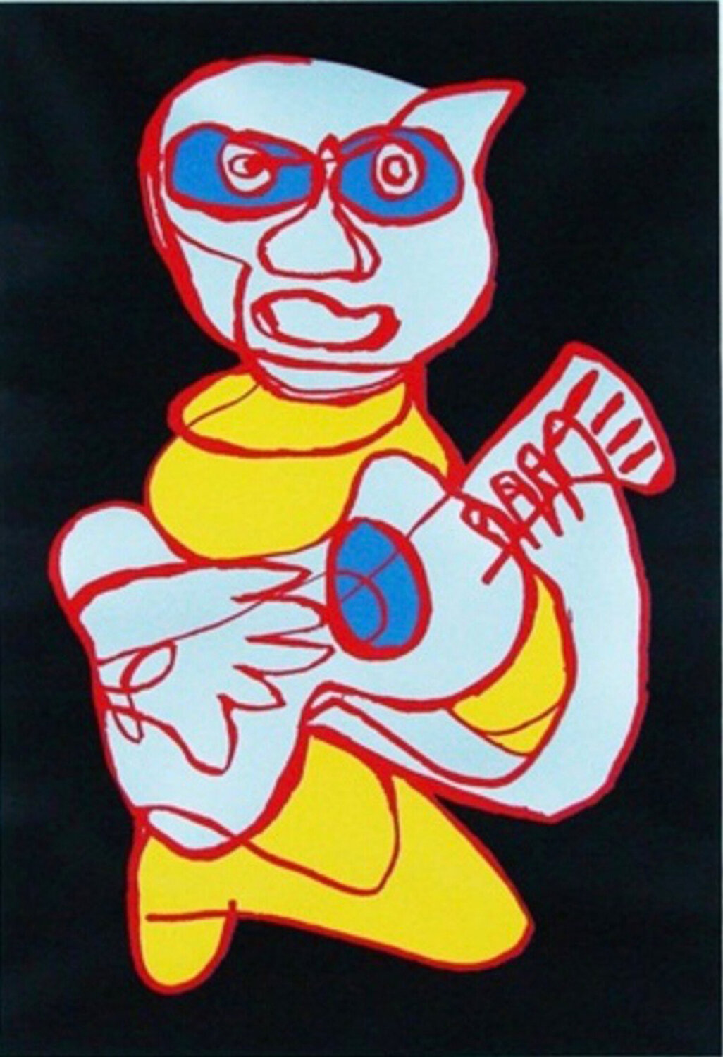 Kool luke singing hands Karel Appel Stampa in vendita