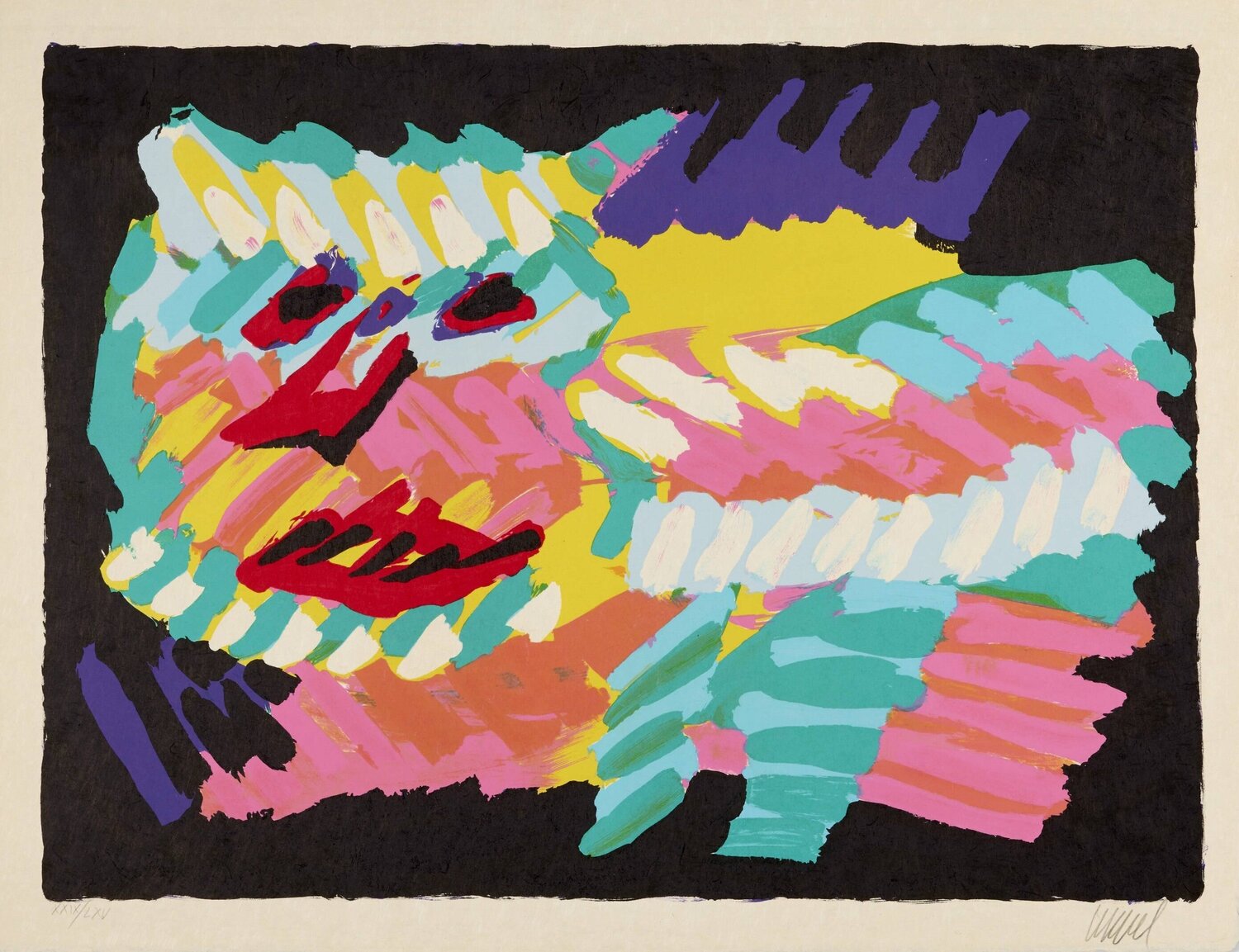 Pink Cat Karel Appel Stampa in vendita