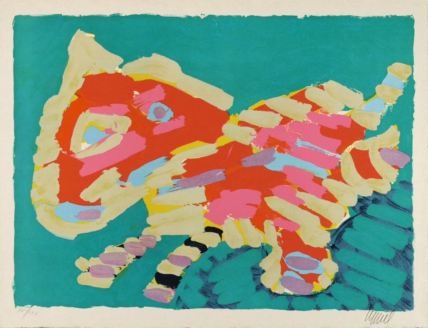 Luminous Cat Karel Appel Afdruk te koop