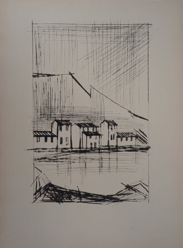Côte amalfitaine (Naples), Gravure originale by Bernard Buffet, Print for Sale on Singulart