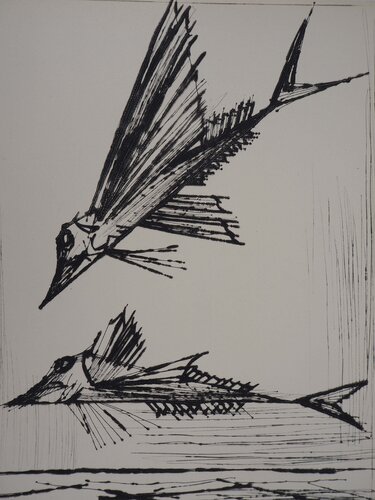 Poissons volants van Bernard Buffet, Afdruk te koop op Singulart