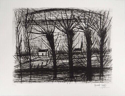 Saules au bord de la rivière Bernard Buffet