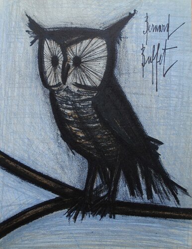 La petite chouette, Lithographie originale signée by Bernard Buffet, Print for Sale on Singulart