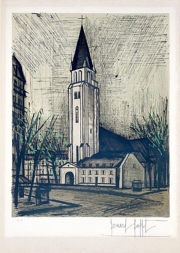 Saint-Germain-des-Prés di Bernard Buffet, Stampa in vendita su Singulart