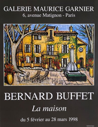 Expo 98 - Galerie Maurice Garnier - La maison di Bernard Buffet, Stampa in vendita su Singulart