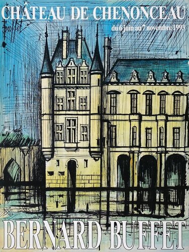 Expo 93 - Château de Chenonceau van Bernard Buffet, Afdruk te koop op Singulart