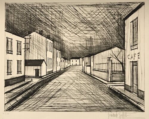 La Rue (The Street) di Bernard Buffet, Stampa in vendita su Singulart