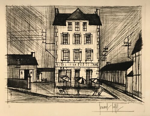 Hotel de la Poste di Bernard Buffet, Stampa in vendita su Singulart