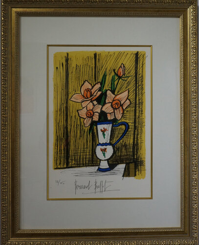 petit bouquet de camelias di Bernard Buffet, Stampa in vendita su Singulart