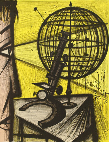 The Microscope, Original Color Lithograph van Bernard Buffet, Afdruk te koop op Singulart