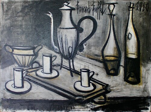 Nature Morte Au Service À Café van Bernard Buffet, Schilderij te koop op Singulart