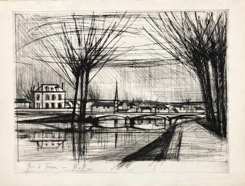 Canal a Soissons van Bernard Buffet, Afdruk te koop op Singulart